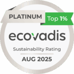 EcoVadis Platinum sustainability rating, August 2025.