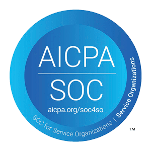 AICPA SOC certification badge for service organizations.
